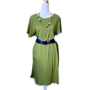 🔥Sale🔥3 pc Bundle 🌺 J. Crew T-Shirt Dress Size Large, Belt & Necklace